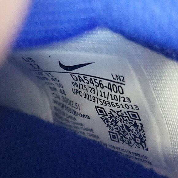 NEW Nike Vapor Edge Pro 360 2 Football Cleats DA5456-400 Size 12 Blue #1 - Picture 7 of 7